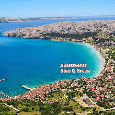 Apartments Blue And Green With Balcony Baška Exteriör bild