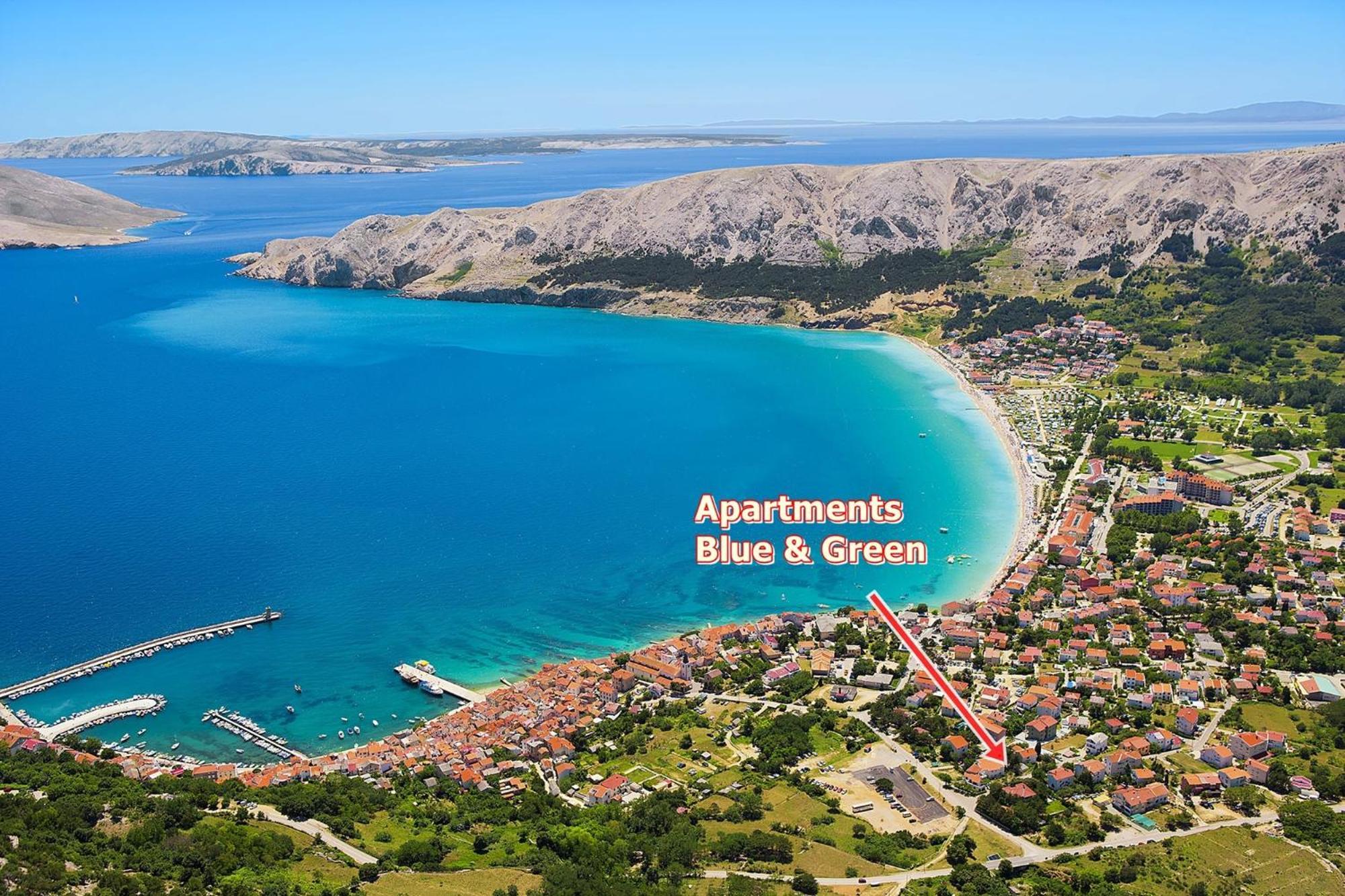 Apartments Blue And Green With Balcony Baška Exteriör bild